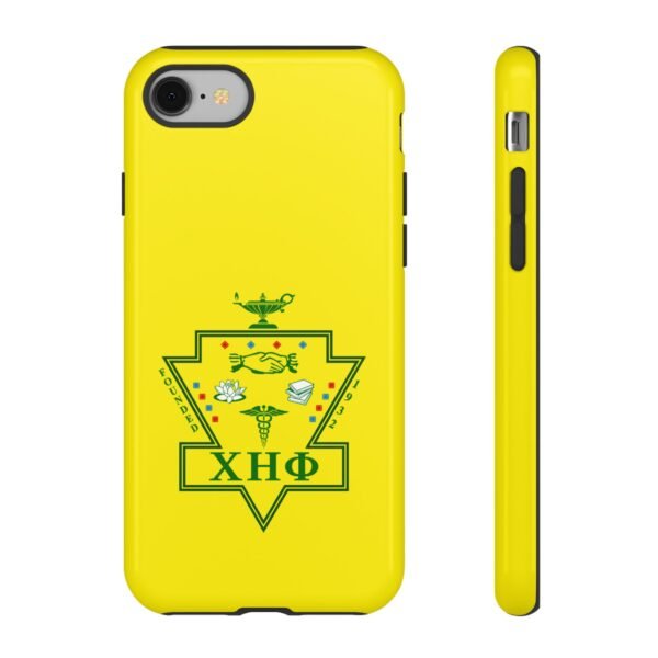 Yellow Phone Case with XHP Design, Tough Phone Cover, Unique Gift for Students, Phone Accessories, School Pride